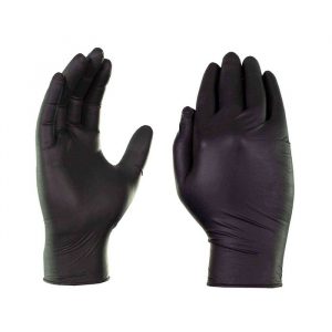 Gloveworks Black Nitrile PF Exam Gloves - Image 2
