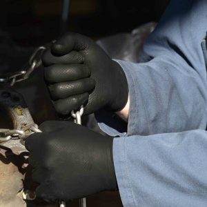 Gloveworks RDT Black Nitrile PF Ind Gloves - Image 2