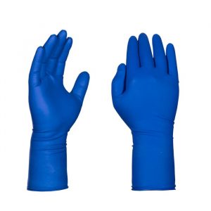 Gloveworks Blue Latex PF Exam Gloves - Image 2