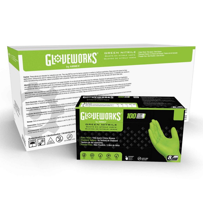Green Nitrile gloves