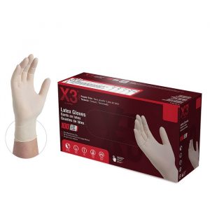 X3 Ivory Latex PF Ind Gloves